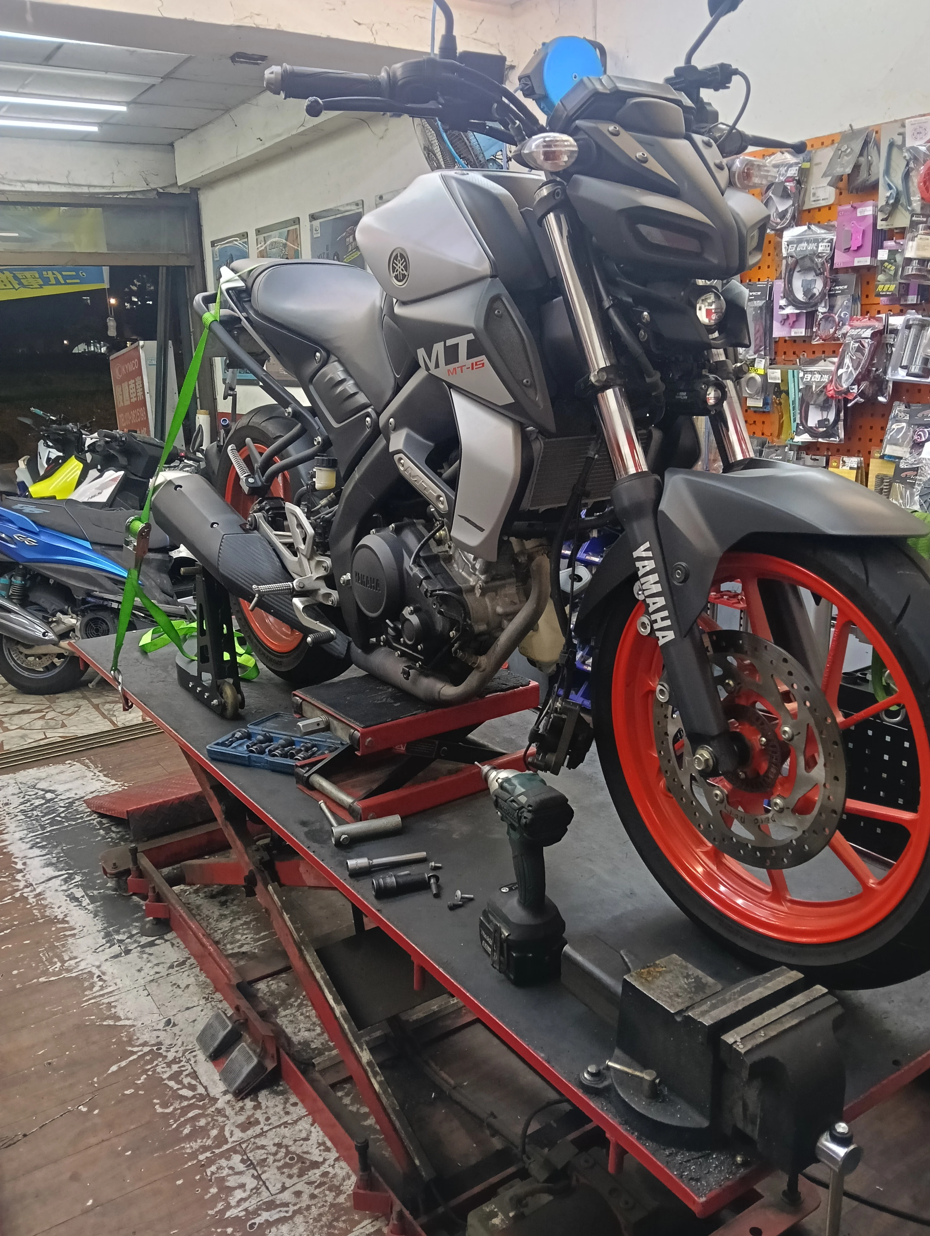 YAMAHA MT15轉向珠碗更換 ｜桃園機車維修推薦｜八德區機車維修｜八德區機車改裝