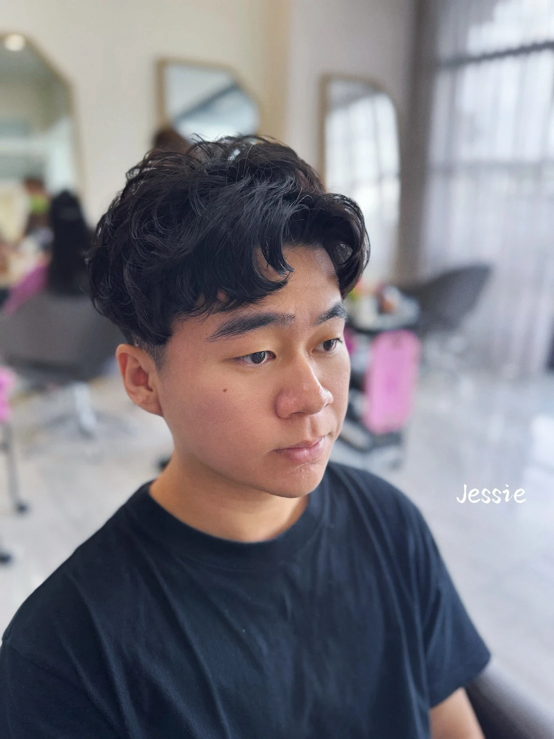 男生燙髮