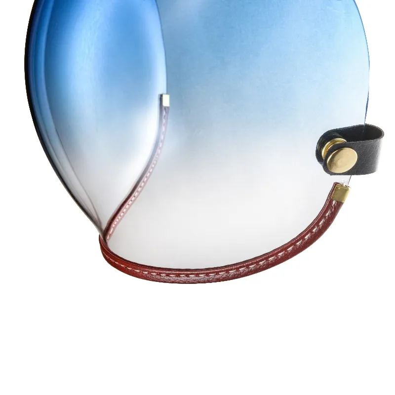 咖啡皮革TOP PP釦式風鏡-漸層藍色