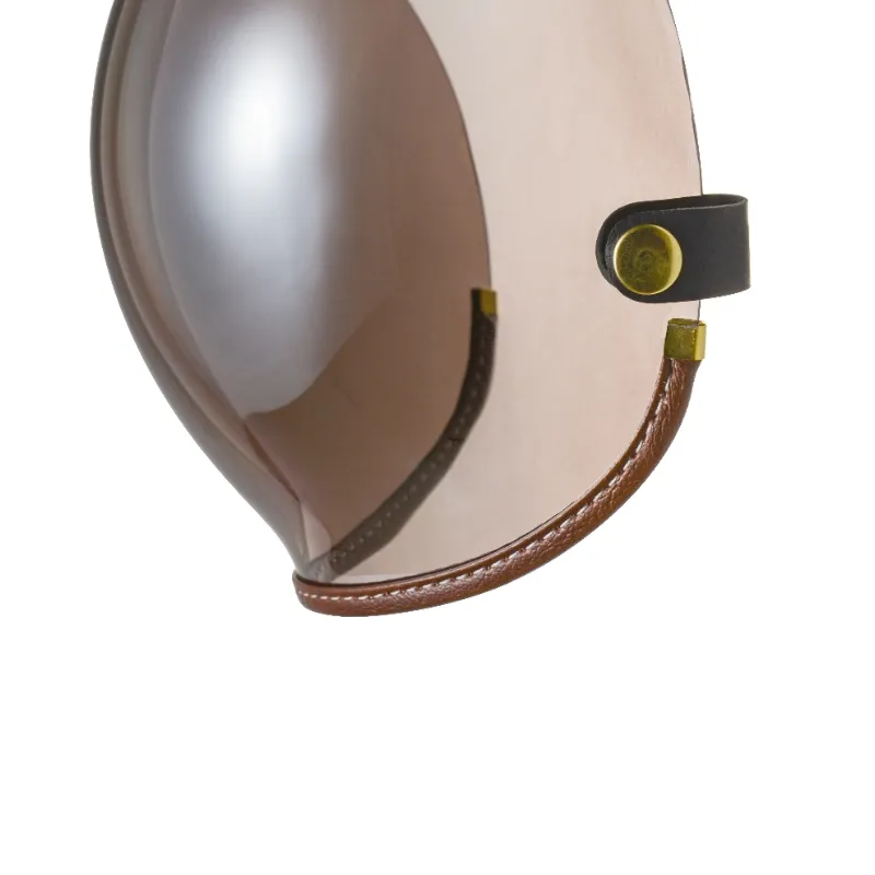 咖啡皮革TOP PP釦式風鏡-淺茶輕電鍍