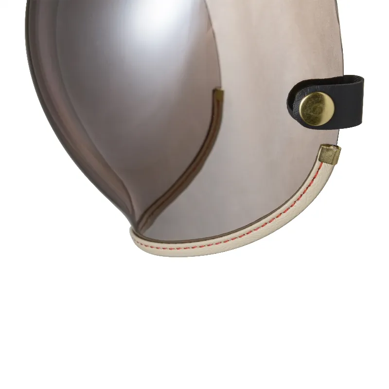 乳白皮革TOP PP釦式風鏡-淺茶輕電鍍