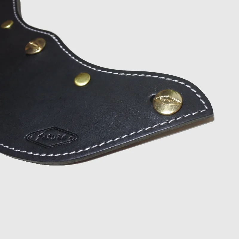 Supremus 至上手作短版皮革帽舌-黑色