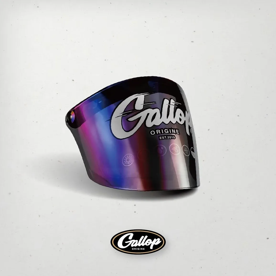 Gallop 通用款 電鍍盾鏡