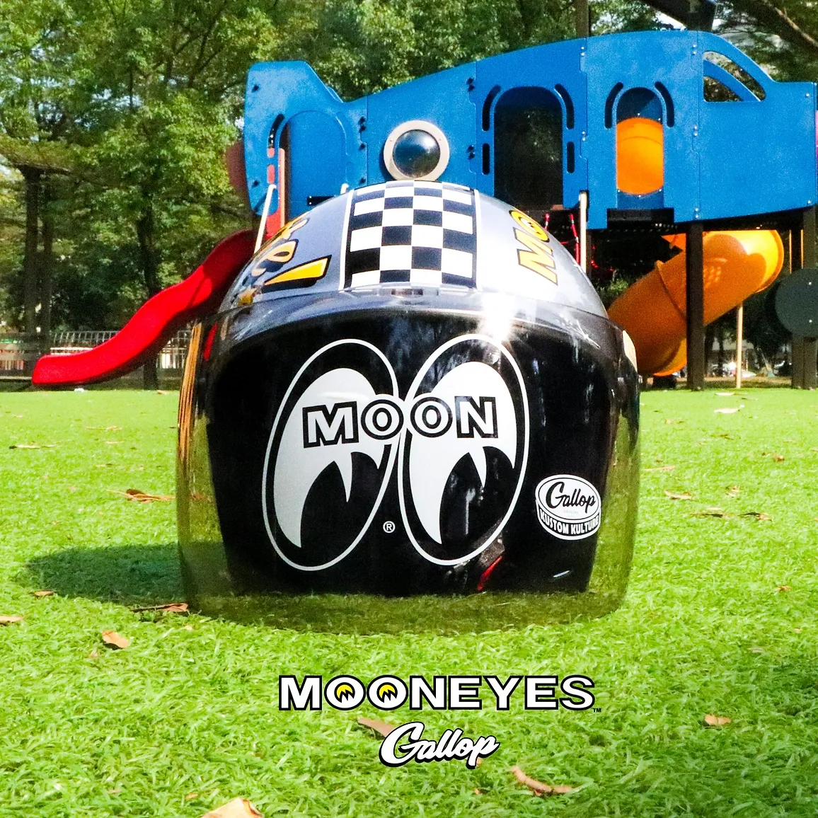 MOONEYES X GALLOP Kids helmets聯名童帽(銀色)