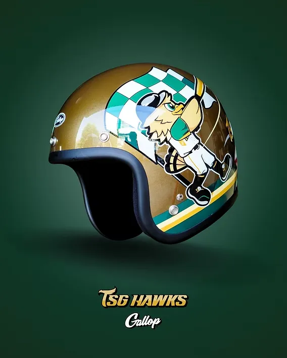 台鋼雄鷹TSG HAWKS X GALLOP 聯名安全帽 3/4半罩安全帽
