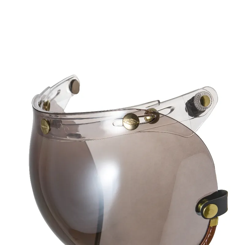 咖啡皮革TOP PP釦式風鏡-淺茶輕電鍍