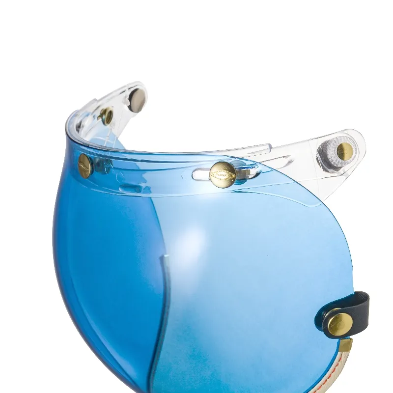 乳白皮革TOP PP釦式風鏡-藍色