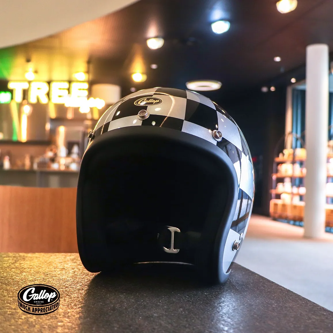 GALLOP「Retro Grid」方格棋復古安全帽