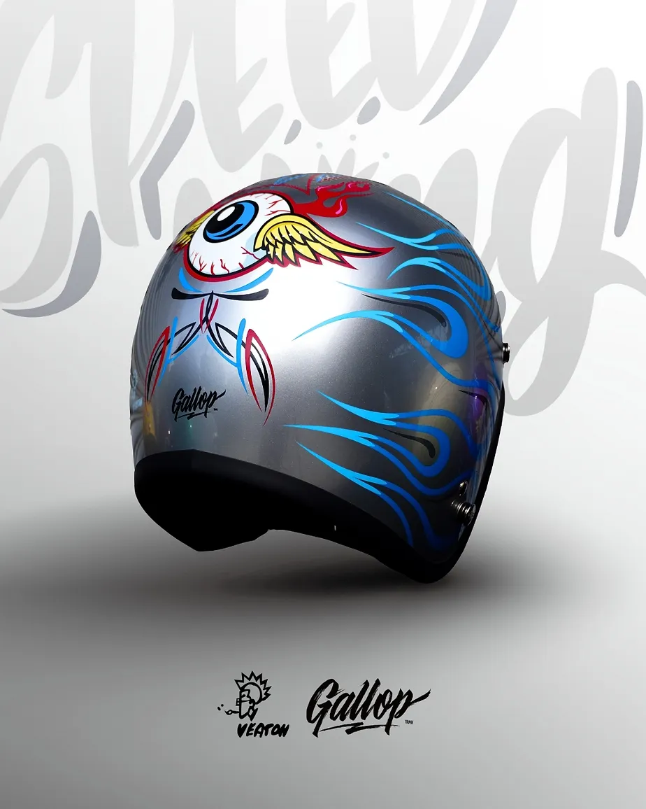 日本 虹彩屋 × Gallop- SPEED KING 復古安全帽