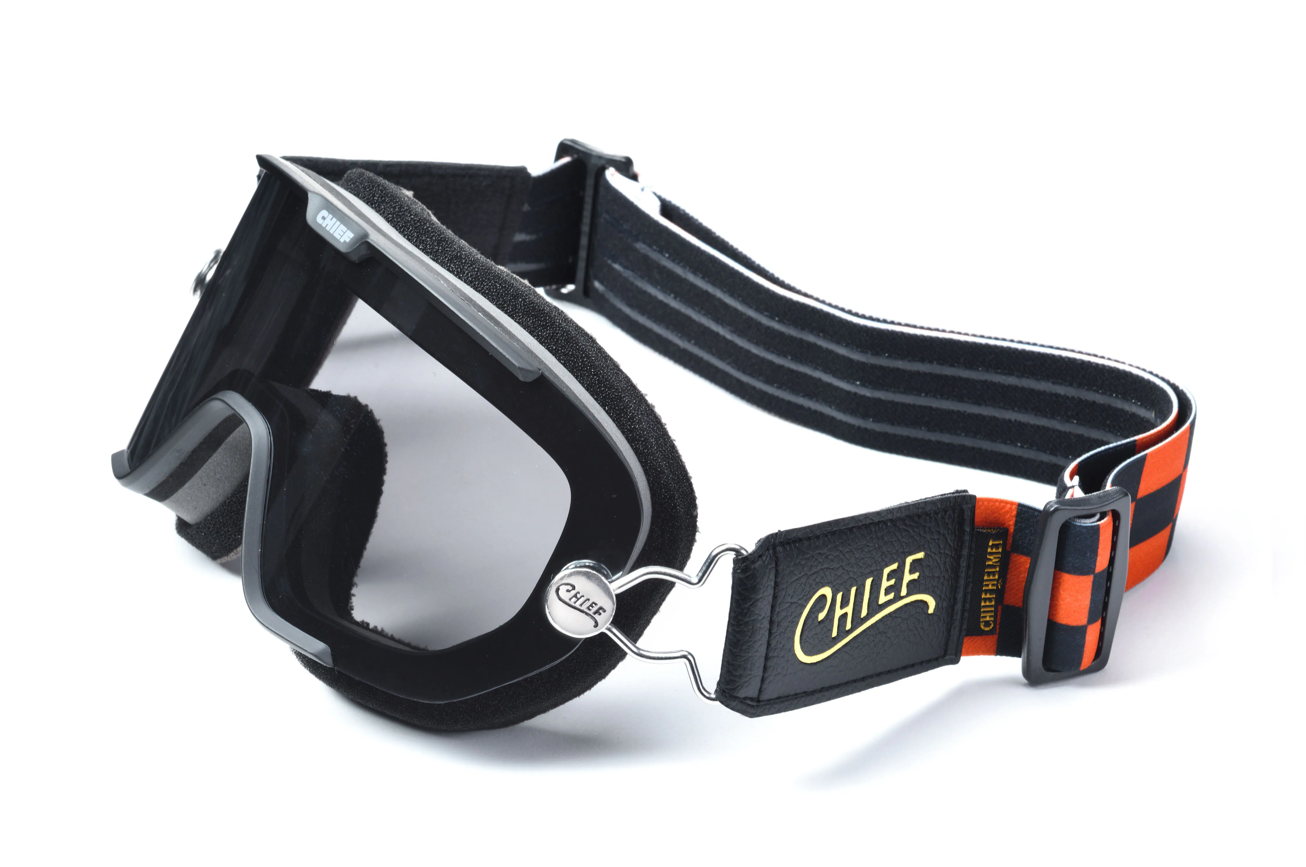 AEGIS 艾癸斯風鏡 黑橘棋盤格 織帶