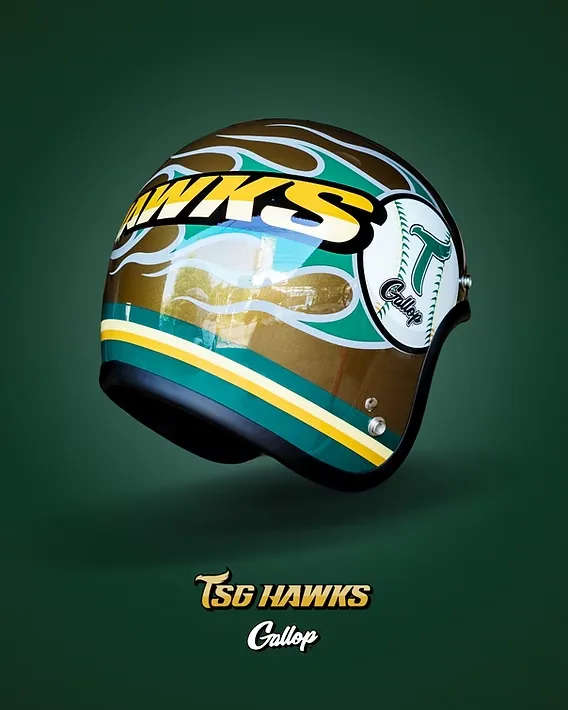 台鋼雄鷹TSG HAWKS X GALLOP 聯名安全帽 3/4半罩安全帽