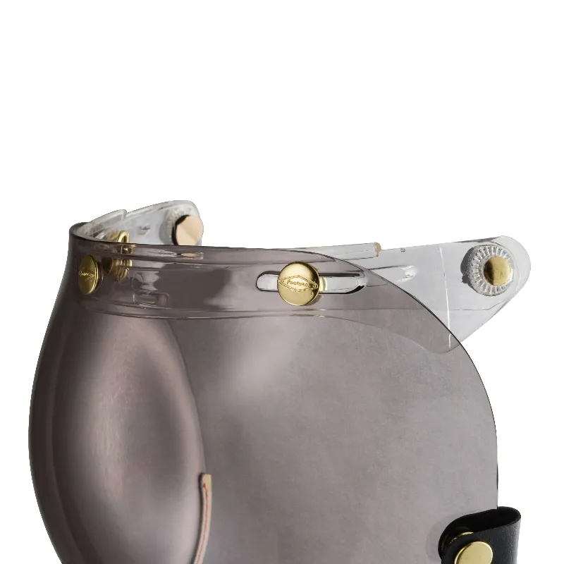 咖啡色皮革TOP PP釦式風鏡-淺茶