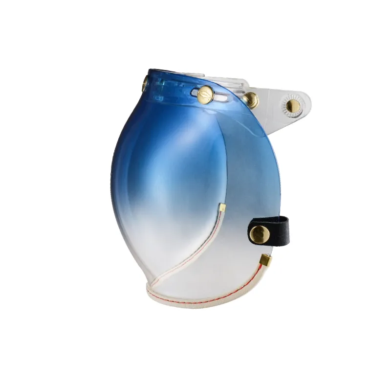 乳白皮革TOP PP釦式風鏡-漸層藍