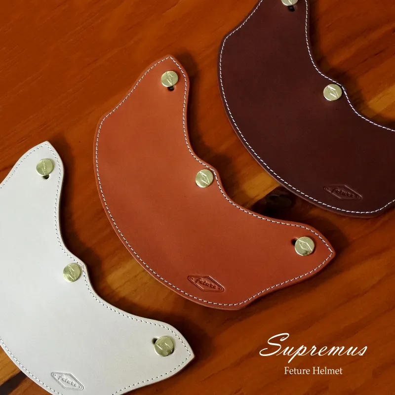 Supremus 至上手作長版皮革帽舌-黑色