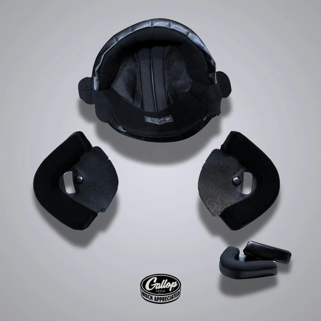 GALLOP 3/4 安全帽內襯 頂襯 耳襯 S-XL 皮革+絨布材質