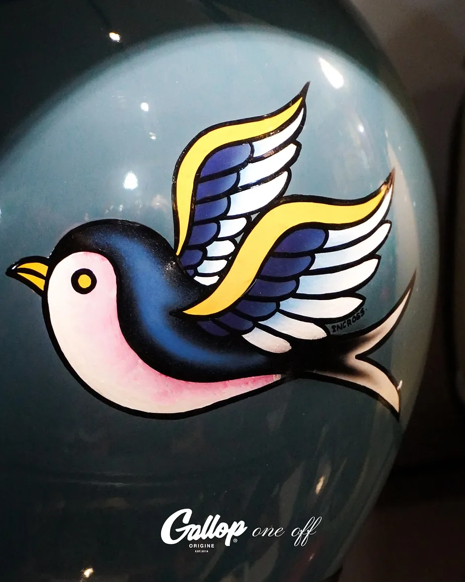 One off系列 老美式彩繪帽設計 3/4半罩安全帽