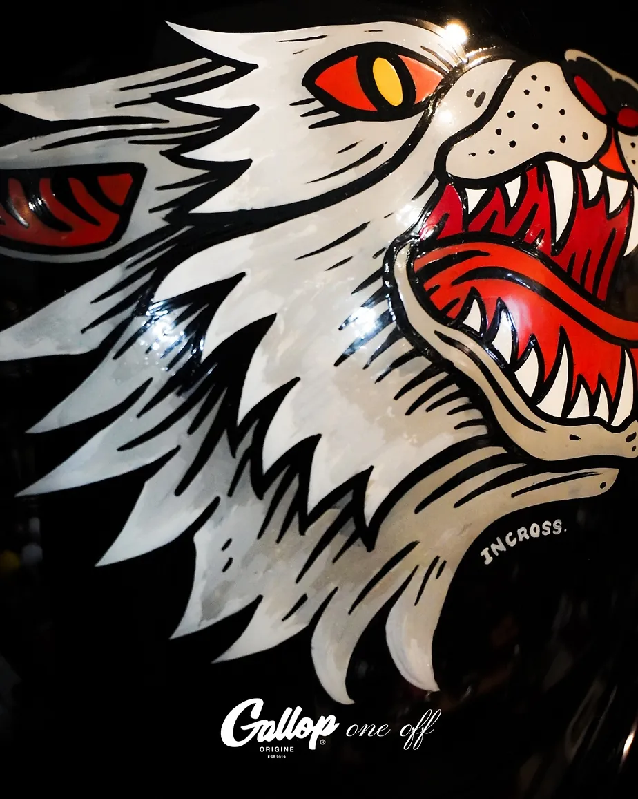 One off系列 老美式彩繪帽設計 3/4半罩安全帽