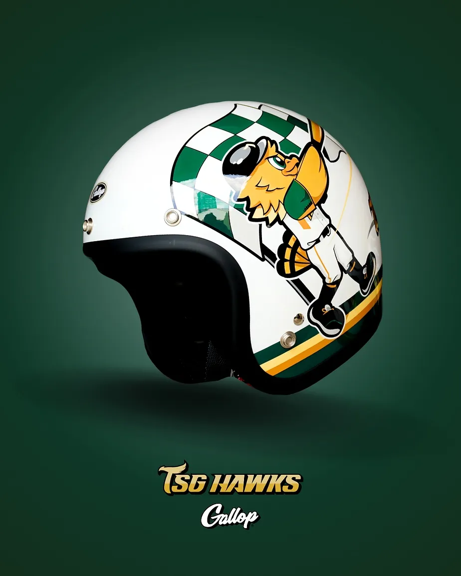 台鋼雄鷹TSG HAWKS X GALLOP 聯名安全帽 3/4半罩安全帽