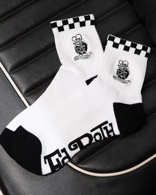 Rat Fink 老鼠芬克 刺繡 中長襪 兩色 [ RAF607 ]