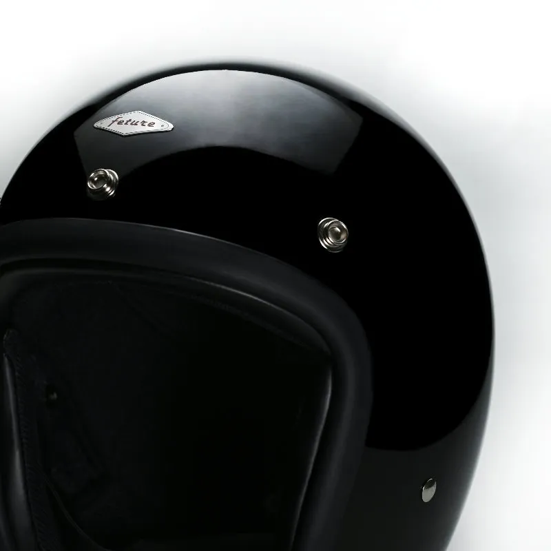 Feture 飛喬安全帽｜500TX 小帽體-亮光曜石黑