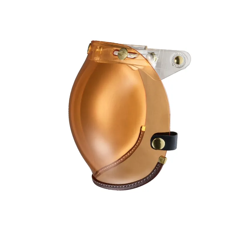 咖啡皮革TOP PP釦式風鏡-琥珀