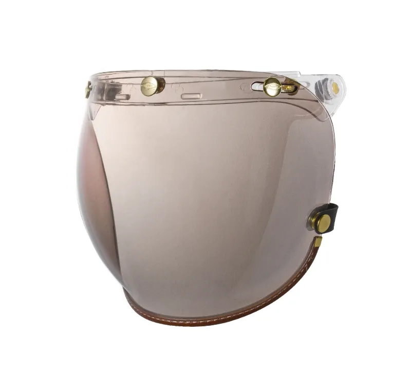 咖啡皮革TOP PP釦式風鏡-淺茶輕電鍍