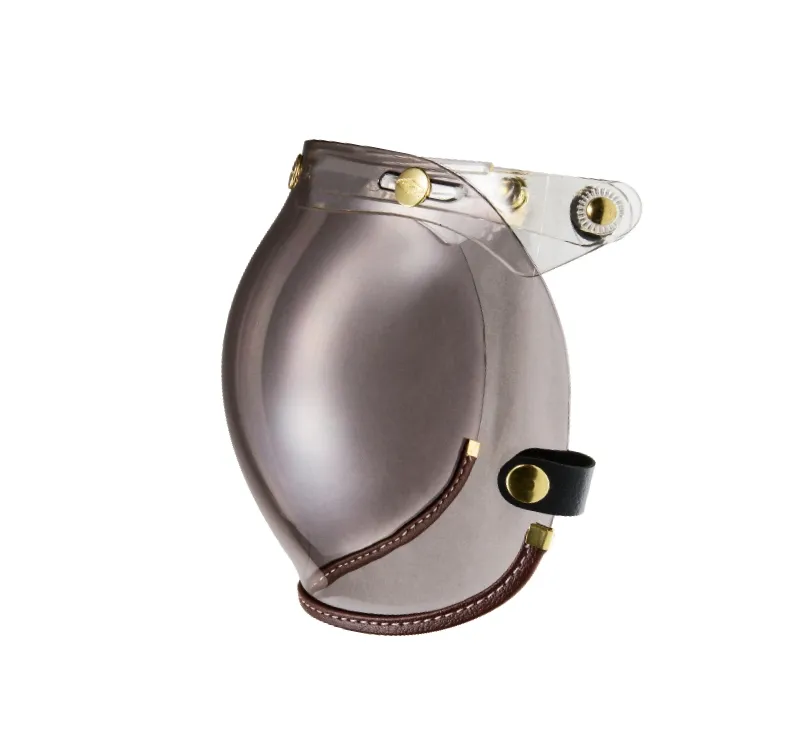 咖啡色皮革TOP PP釦式風鏡-淺茶