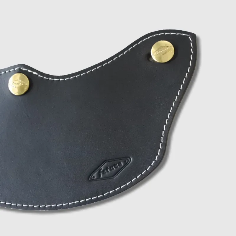 Supremus 至上手作長版皮革帽舌-黑色