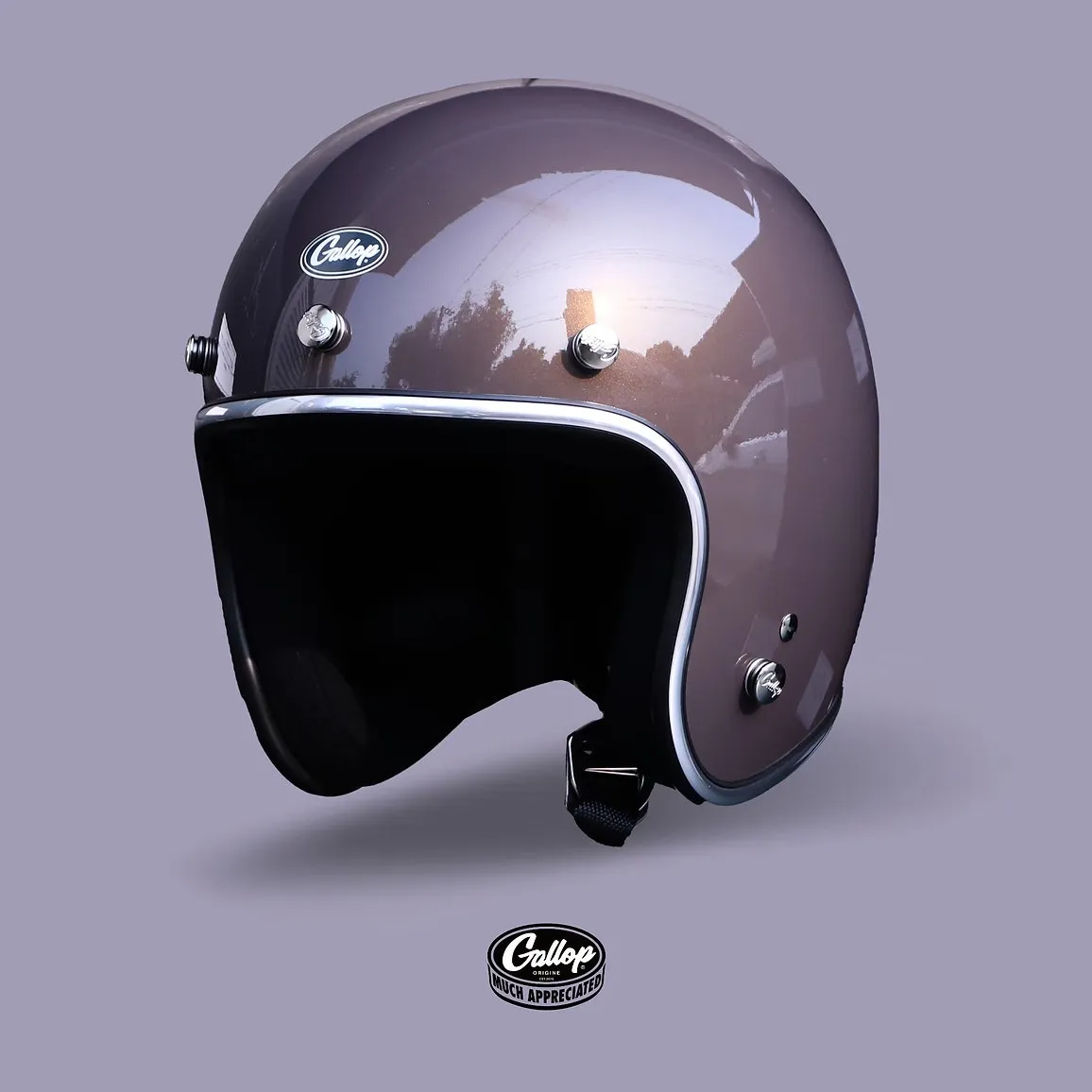 Gallop 3/4素色 復古安全帽 白/銀/灰 系列