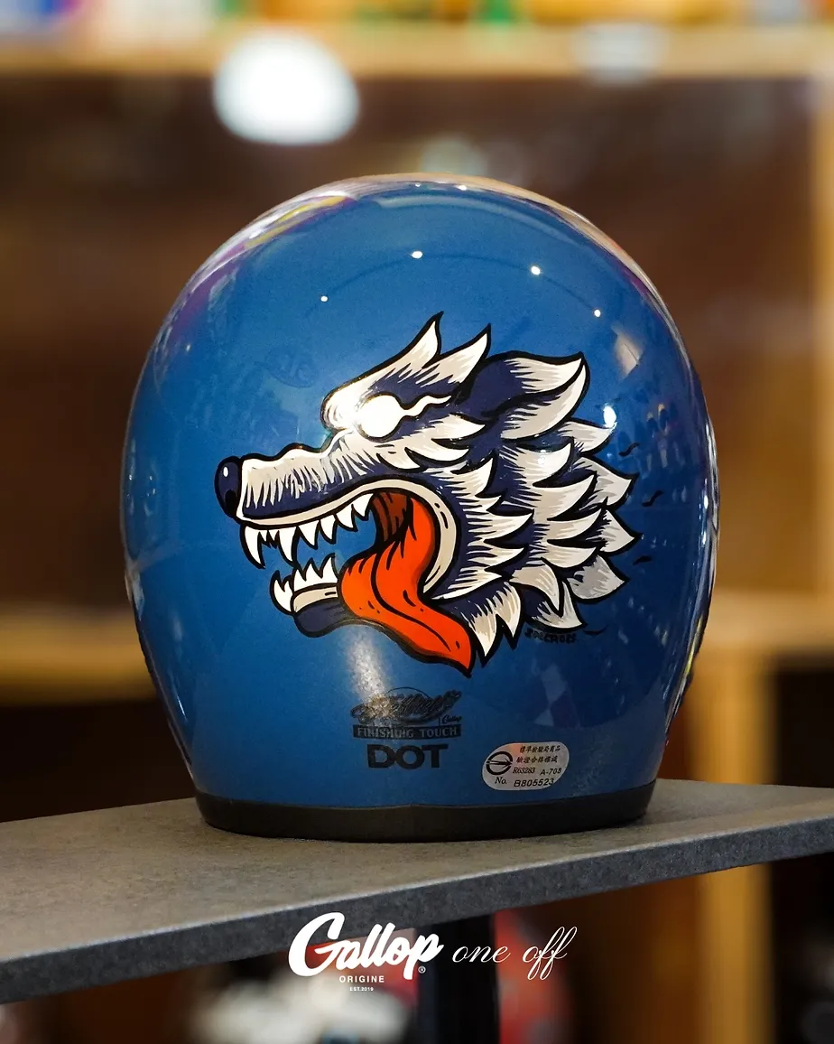 One off系列 老美式彩繪帽設計 3/4半罩安全帽