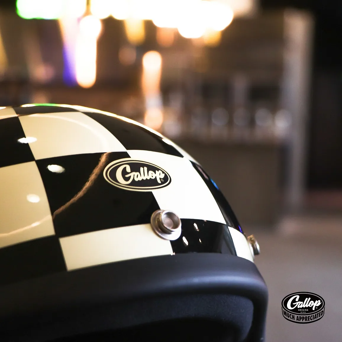 GALLOP「Retro Grid」方格棋復古安全帽