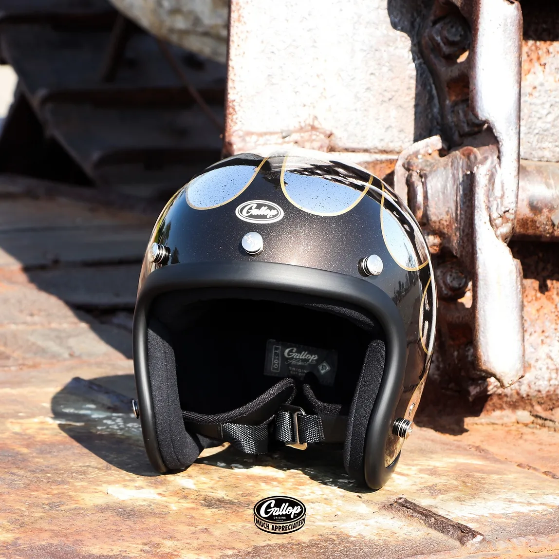 GALLOP 1932 速度線 3/4半罩安全帽 電鍍舊化版本款