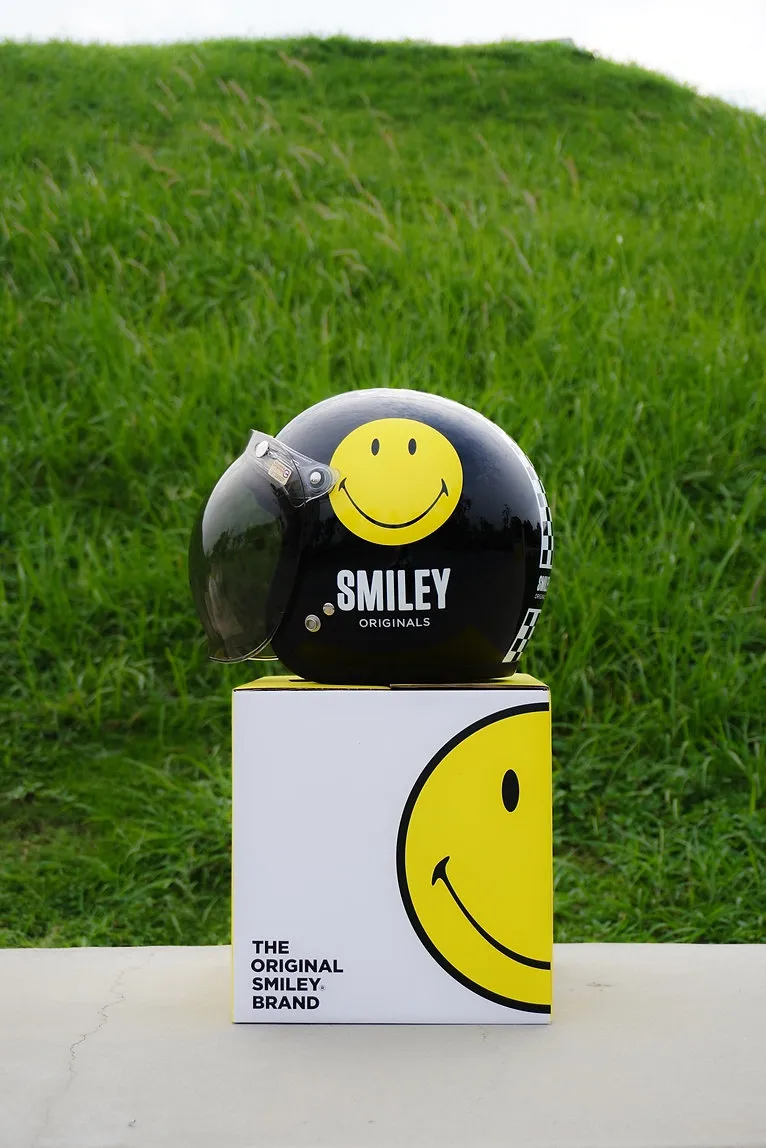 Gallop x SMILEY HELMET 黃色笑臉 聯名款 3/4 半罩安全帽