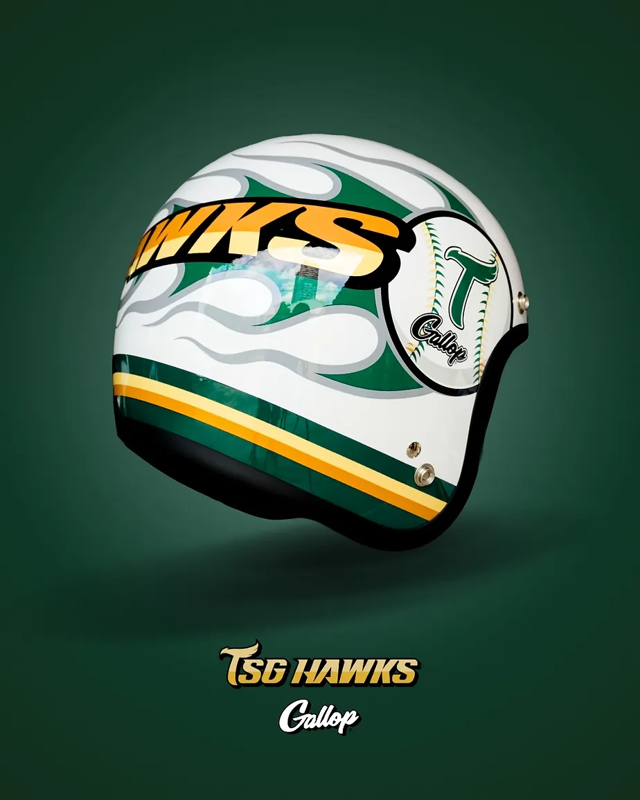 台鋼雄鷹TSG HAWKS X GALLOP 聯名安全帽 3/4半罩安全帽