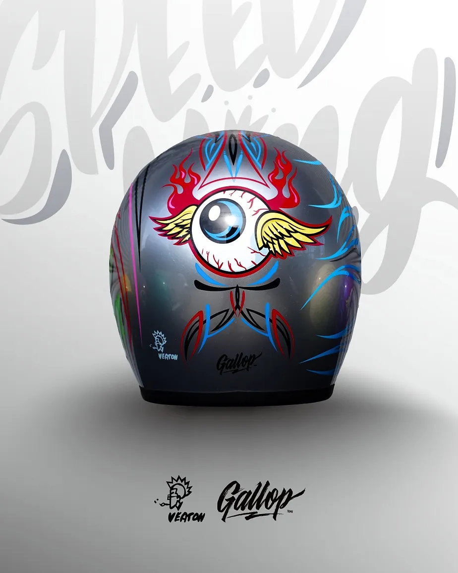 日本 虹彩屋 × Gallop- SPEED KING 復古安全帽