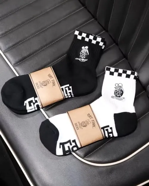 Rat Fink 老鼠芬克 刺繡 中長襪 兩色 [ RAF607 ]