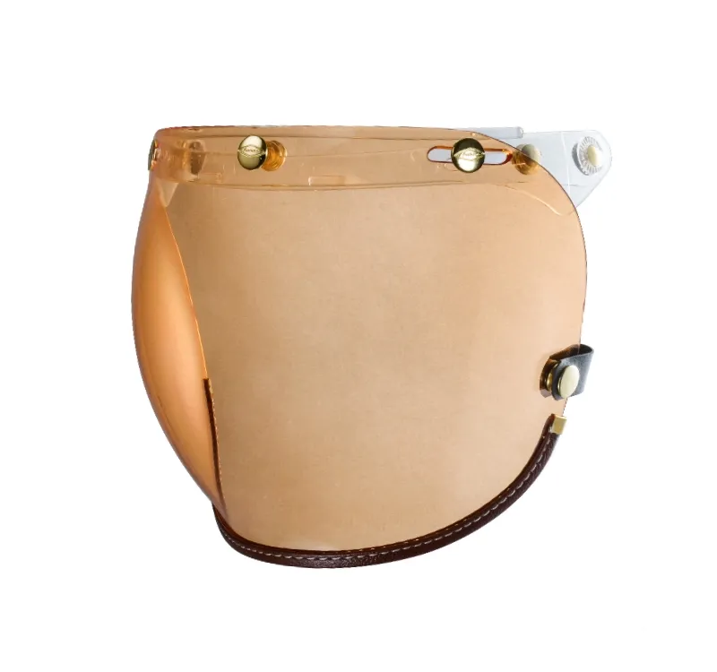 咖啡皮革TOP PP釦式風鏡-琥珀