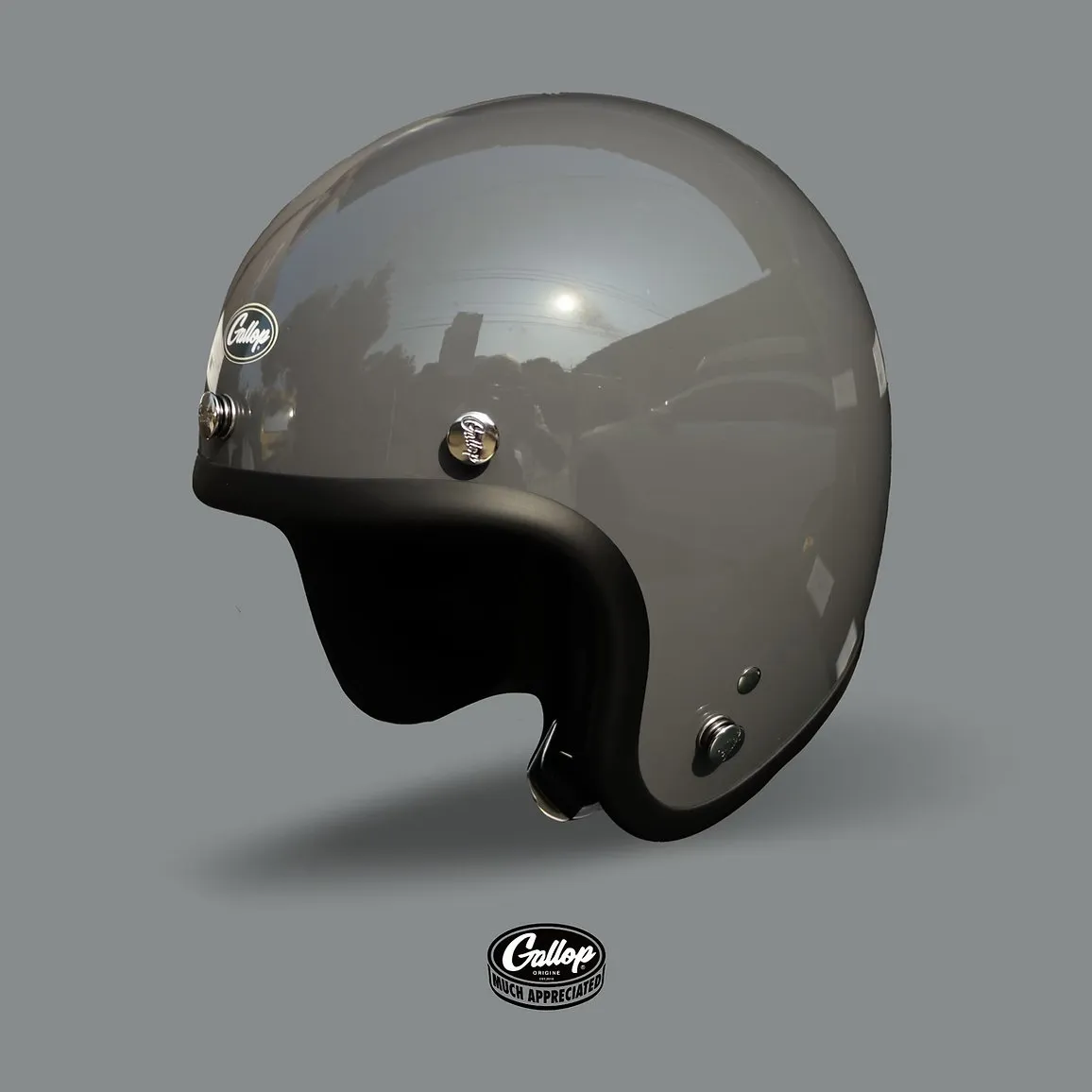 Gallop 3/4素色 復古安全帽 白/銀/灰 系列