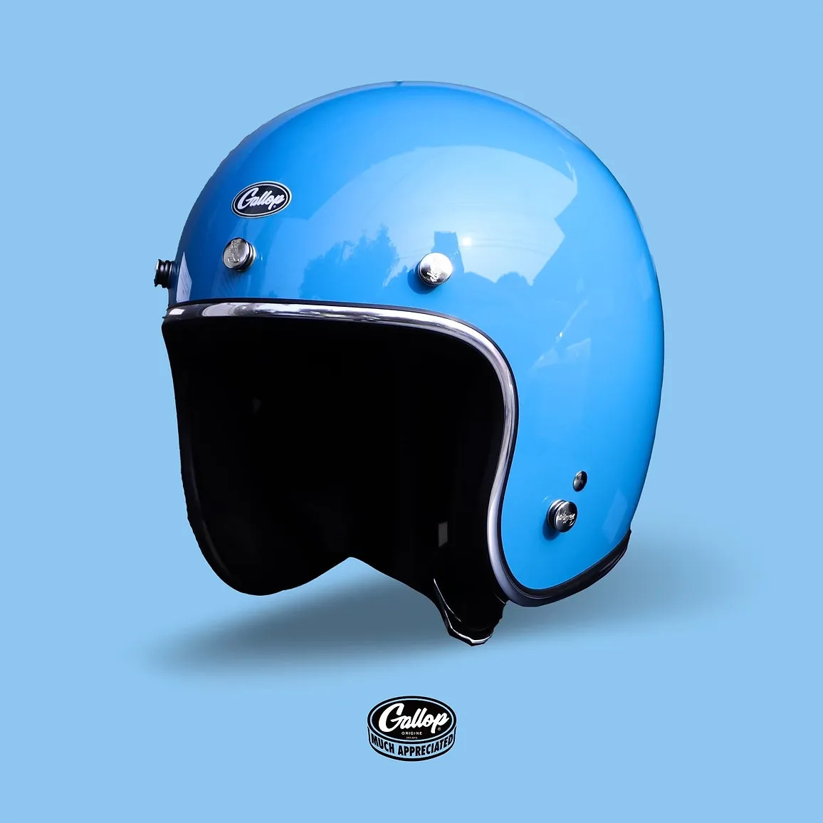 Gallop 3/4素色 復古安全帽 藍/綠系列