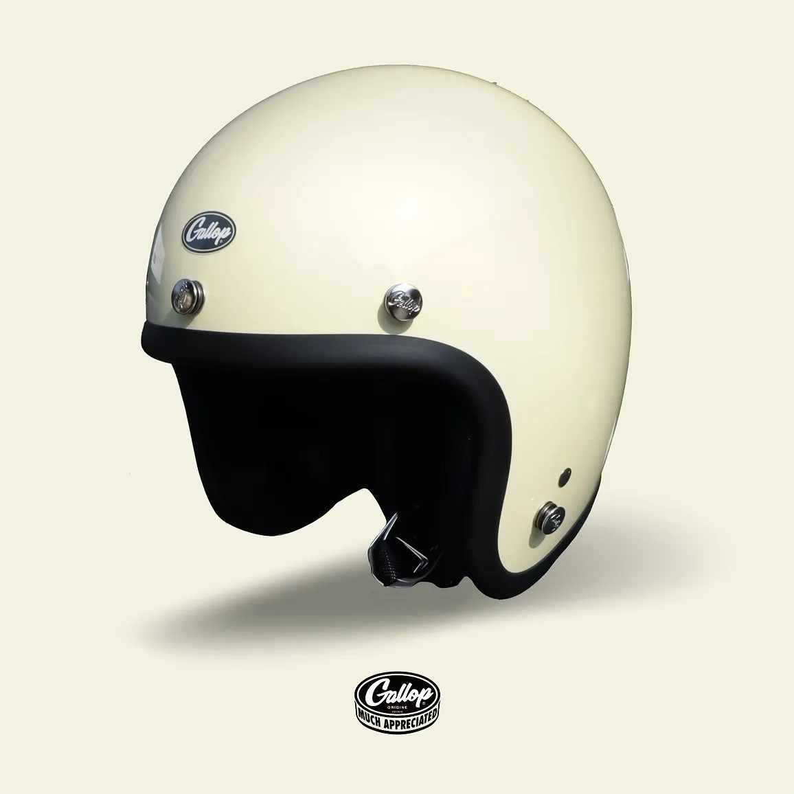 Gallop 3/4素色 復古安全帽 白/銀/灰 系列