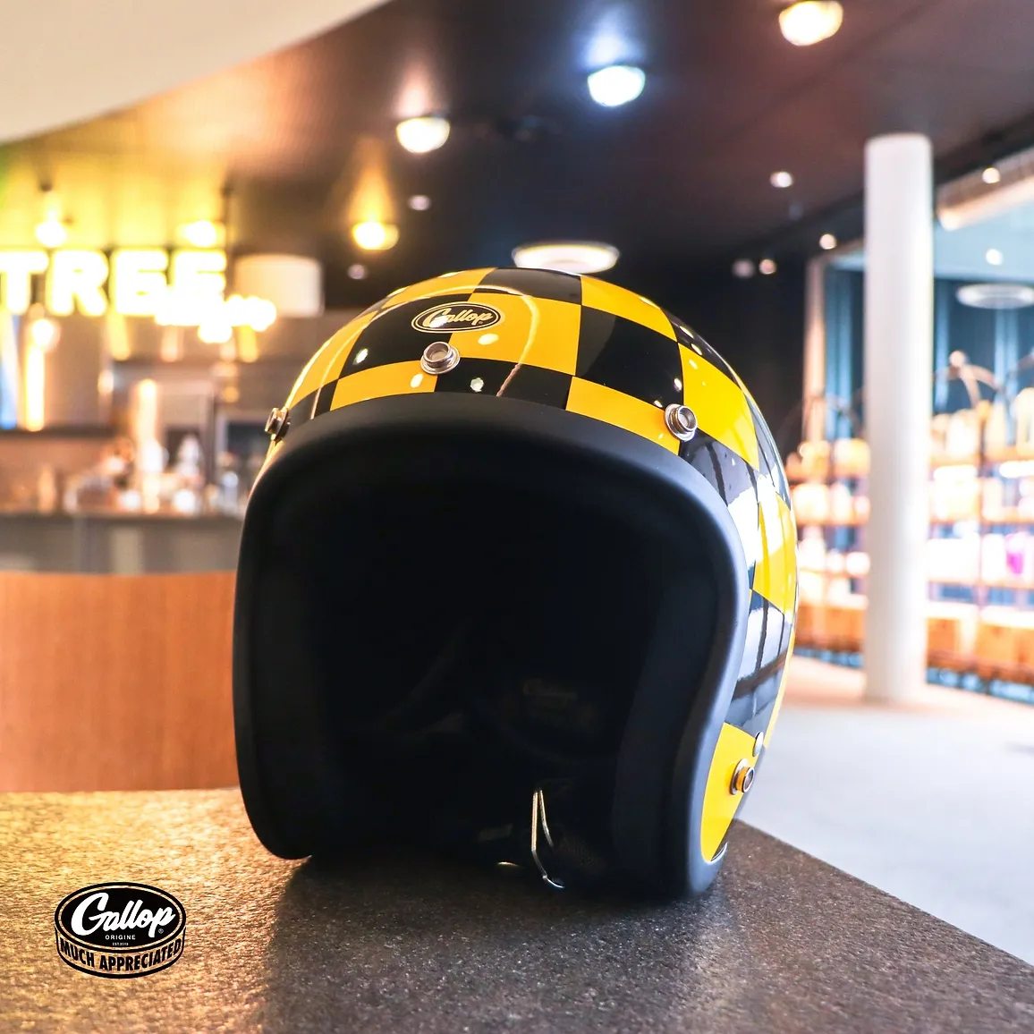 GALLOP「Retro Grid」方格棋復古安全帽
