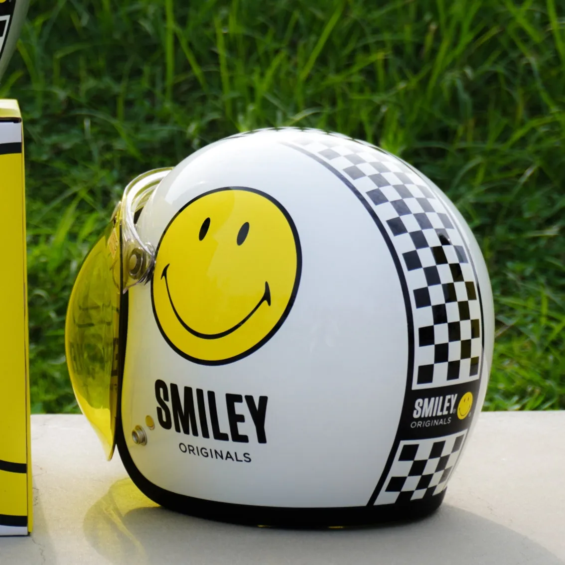 Gallop x SMILEY HELMET 黃色笑臉 聯名款 3/4 半罩安全帽