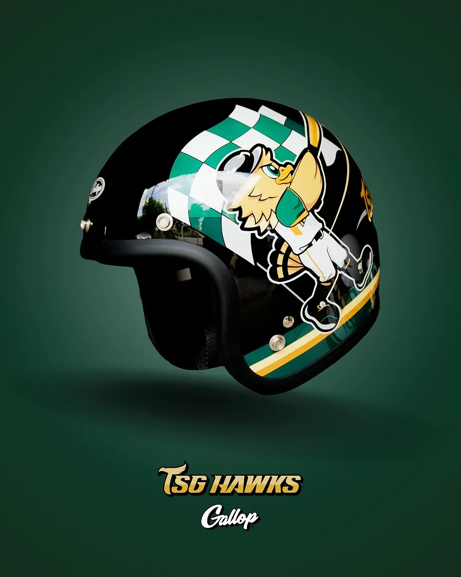 台鋼雄鷹TSG HAWKS X GALLOP 聯名安全帽 3/4半罩安全帽