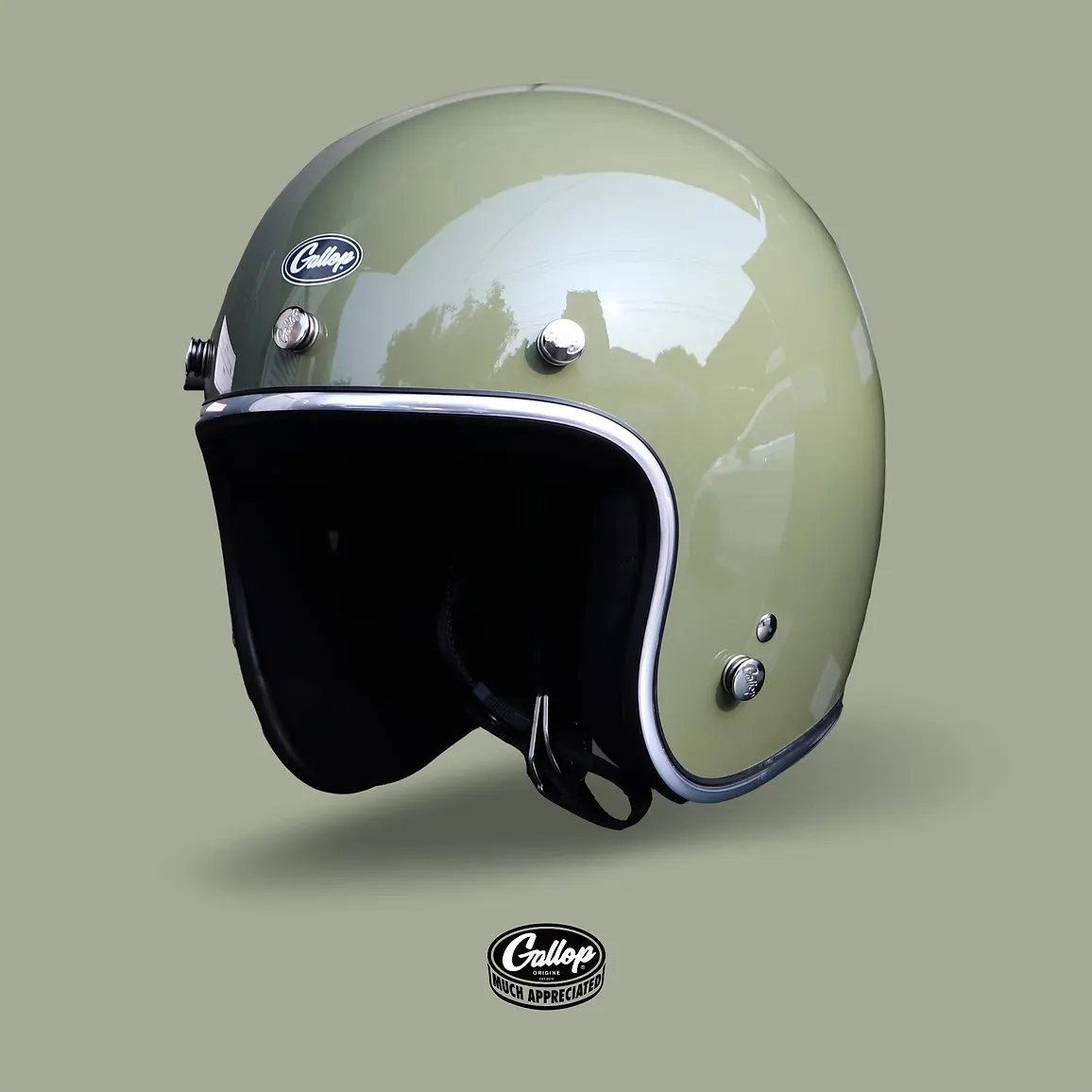 Gallop 3/4素色 復古安全帽 藍/綠系列