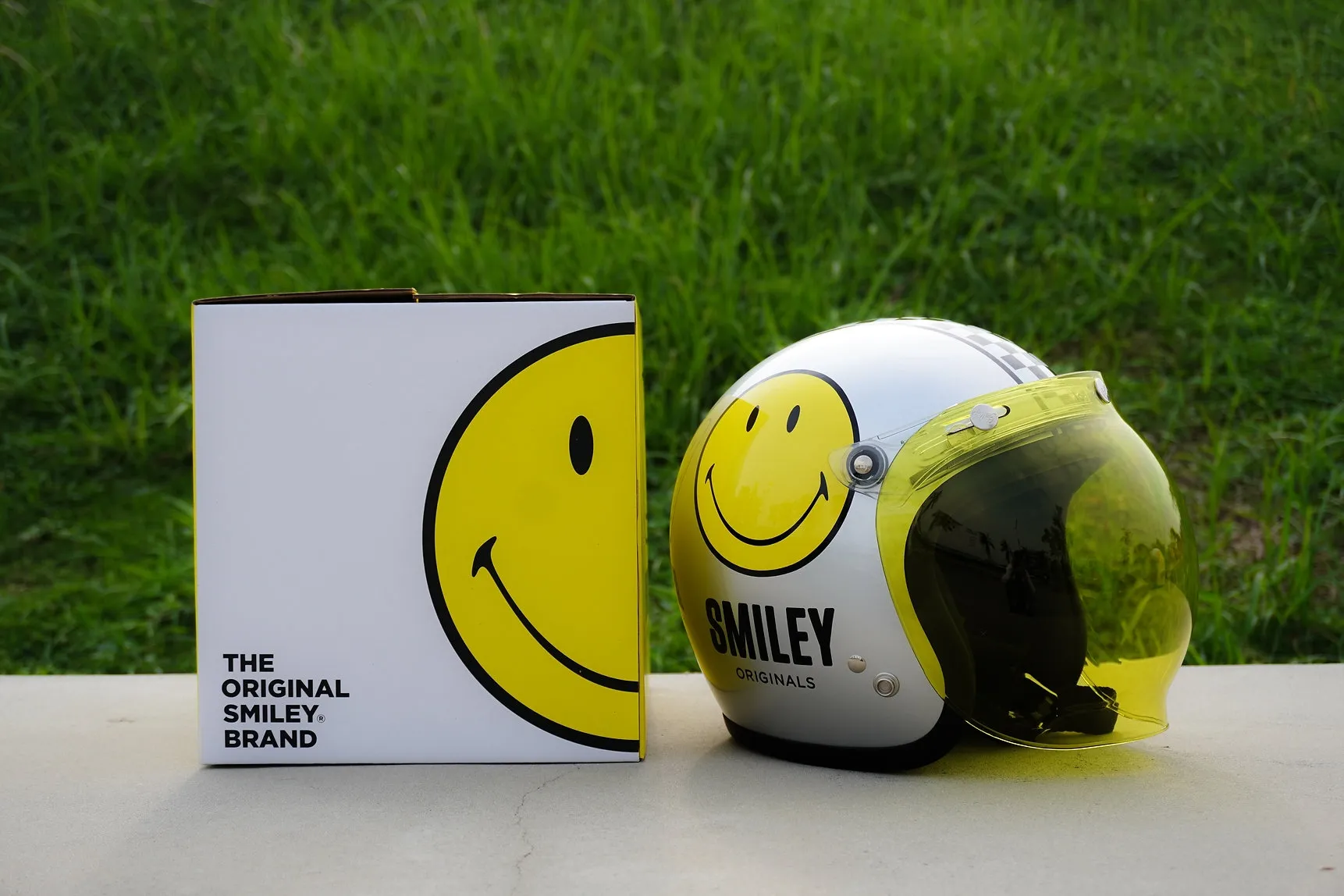 Gallop x SMILEY HELMET 黃色笑臉 聯名款 3/4 半罩安全帽