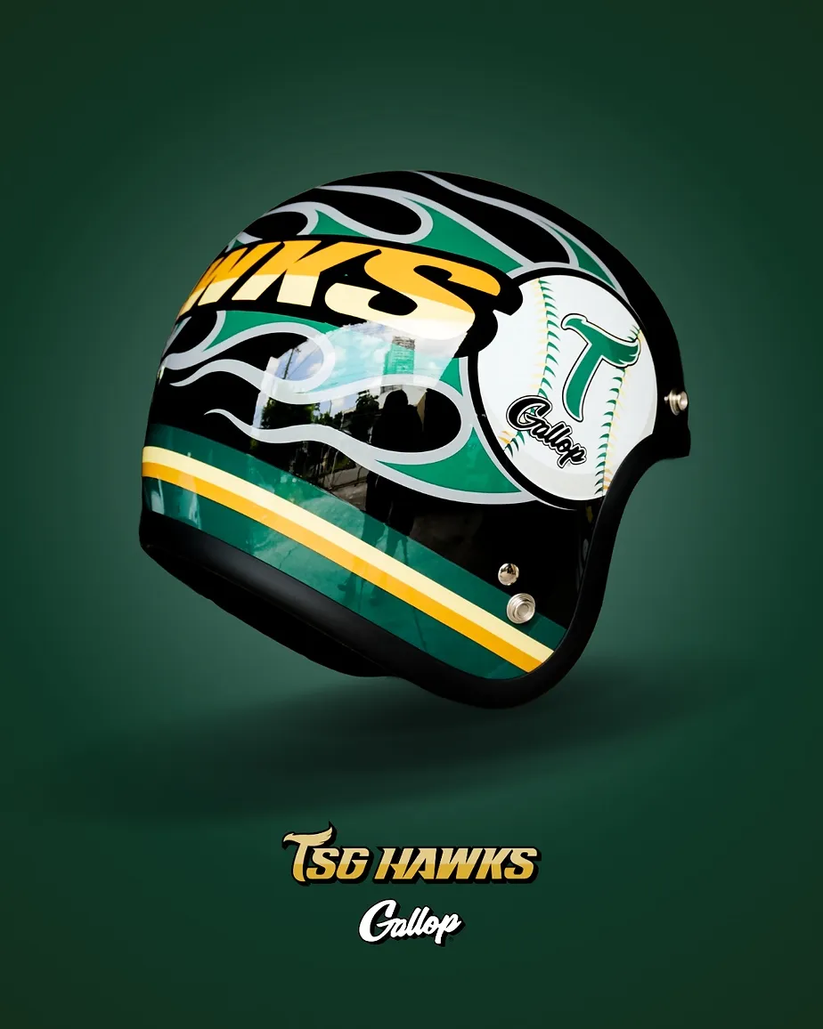 台鋼雄鷹TSG HAWKS X GALLOP 聯名安全帽 3/4半罩安全帽