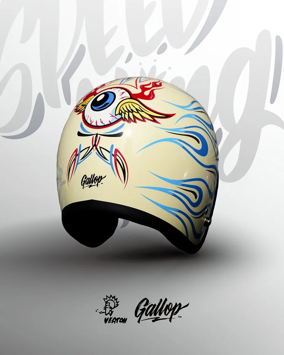 日本 虹彩屋 × Gallop- SPEED KING 復古安全帽