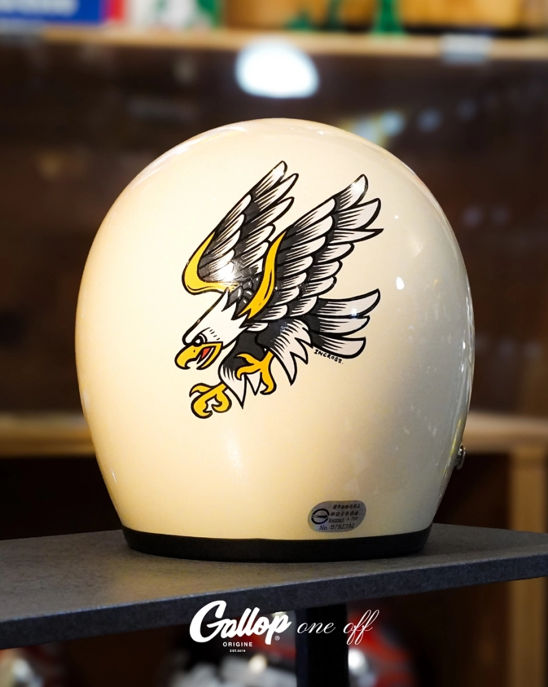 One off系列 老美式彩繪帽設計 3/4半罩安全帽