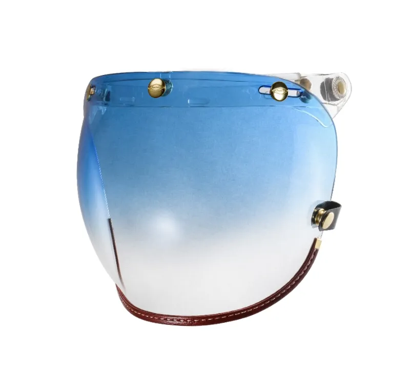 咖啡皮革TOP PP釦式風鏡-漸層藍色