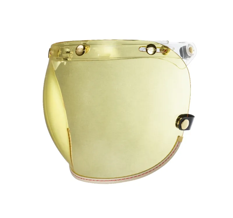 乳白皮革TOP PP釦式風鏡-黃色